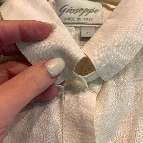 Vintage Giusepp’e linen button down blouse - Picture 7 of 9
